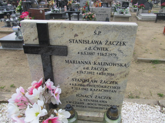 Marianna Kalinowska 1912 Wąsosz - Grobonet - Wyszukiwarka osób pochowanych